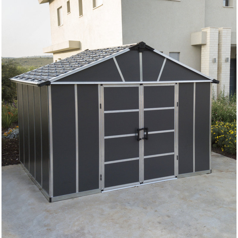 Palram Yukon 11 ft. W x 9 ft. D Apex Polycarbonate Shed 